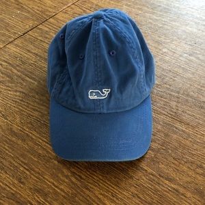 Vineyard Vines Blue Baseball Cap with American Flag Underneath